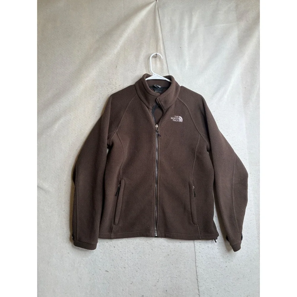 The North Face Womens TKA 100 Full Zip Fleece Jacket Brown Large 7750